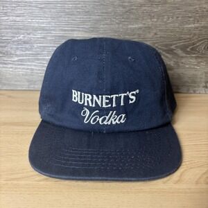 Burnett's Vodka Hat Cap Strap Back Embroidered Promo Mens One Size Adjustable